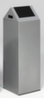 VAR Recyclable waste collector WSG 85 S with swing lid, 89 l, silver, lid RAL7021 Black gray