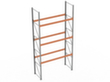 META Pallet rack MULTIPAL for 12 pallets, 2870 mm wide, 4 storage levels