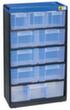 Allit Extra sturdy drawer magazine VarioPlus Pro 53/21, 10 Drawer(s), black/blue/translucent white