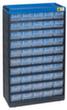 Allit Extra sturdy drawer magazine VarioPlus Pro 53/100, 50 Drawer(s), black/blue/translucent white