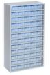 Allit Drawer magazine VarioPlus Pro M 57/120 with steel housing, 60 Drawer(s), silver/transparent