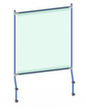 fetra Hygiene protection wall for transport trolleys, height x width 1529 x 1066 mm