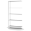 hofe Bolted shelving add-on bay, 5 Floors, RAL7035 light gray