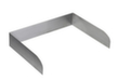 Tray support made of brushed stainless steel