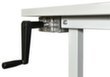 Height adjustment by crank for packing table Multiplex  for Packing table