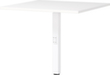 Square linking element GW-MAILAND 7906 with support leg, width x depth 800 x 800 mm, top white