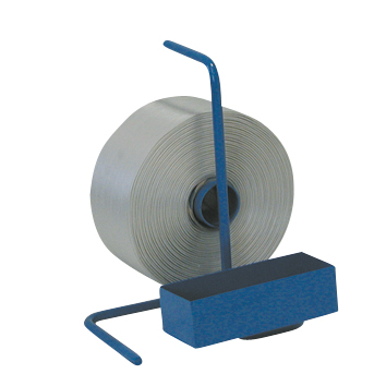 Dispenser for polyester strapping, for bandwidth 13 - 19 mm