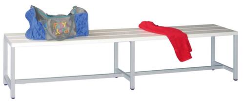 PAVOY Changing room bench Basis light gray with plastic rails