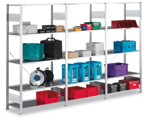 Base bay META boltless shelving with stop edge