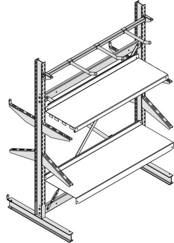 Suspension for tubular cantilever arms for Cantilever rack