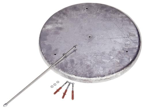 Pedestal ashtray with roof, silver