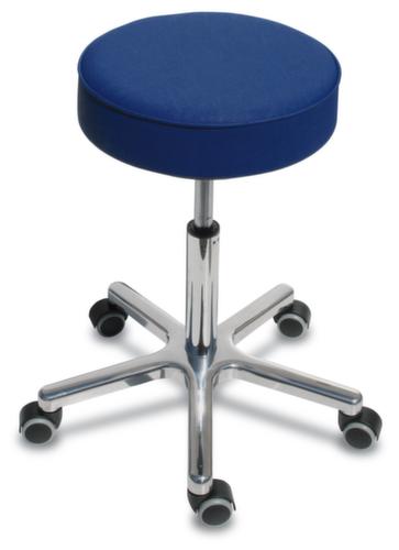 Height-adjustable swivel stool with imitation leather seat