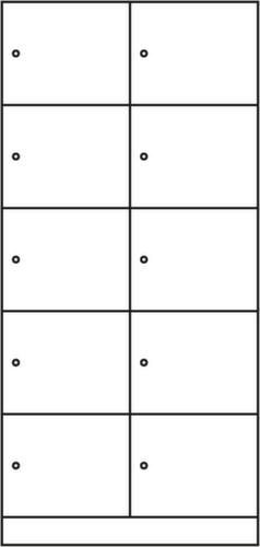 C+P Locker cabinet Classic light gray with up to 20 compartments