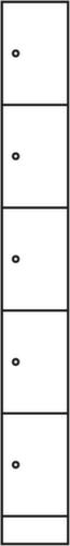 C+P Locker cabinet Classic light gray with up to 20 compartments