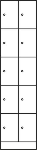 C+P Locker cabinet Classic light gray with up to 20 compartments
