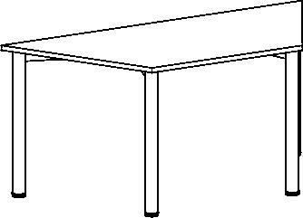Trapezoidal conference table