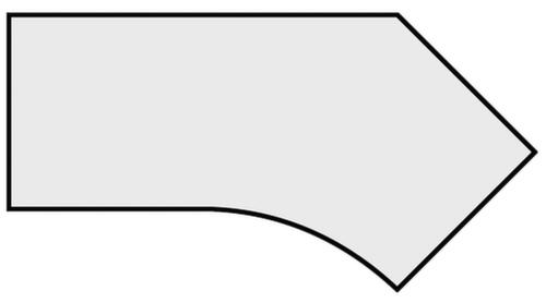 Gera Angled desk Pro with 4-legged frame and fine chipboard