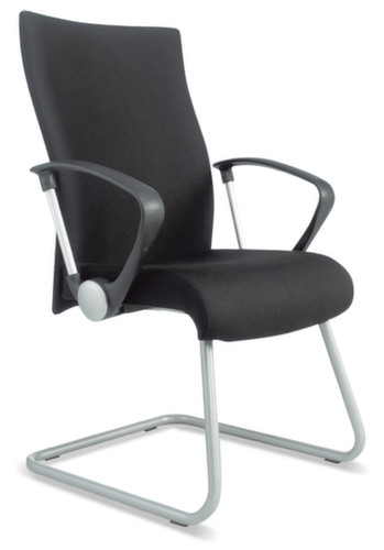 Nowy Styl Cantilever chair with armrests, registered office Fabric, black