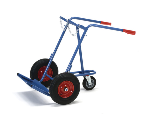 fetra Barrel trolley, for 2x40/50 l bottle, Air tires