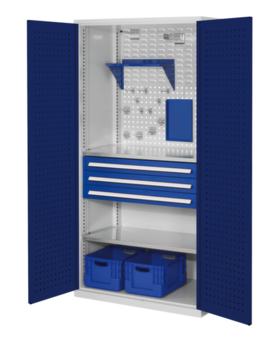 Kappes Workshop cabinet RasterPlan® with perforated panel doors, 3 Drawer(s)