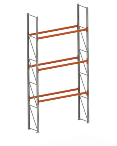 META Pallet rack MULTIPAL for 8 pallets, 2870 mm wide, 4 storage levels