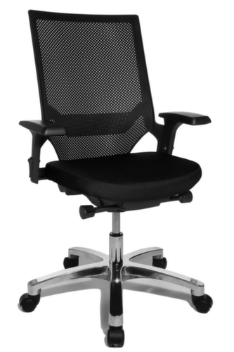 Topstar Office swivel chair Autosynchro SY with armrests, Mesh backrest with back support, black