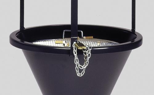 Pedestal ashtray with roof, RAL7021 Black gray