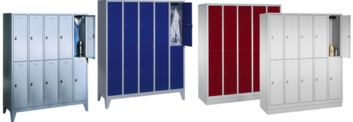 C+P Double-storey wardrobe Classic with 5x2 compartments and smooth doors