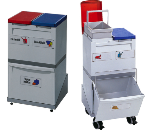 Recyclables collection station with 3 collection units