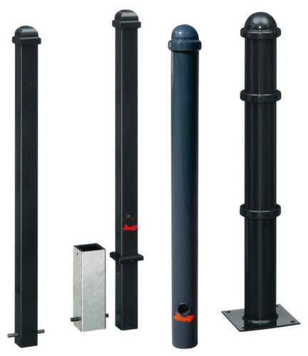 Style bollard with hemispherical head