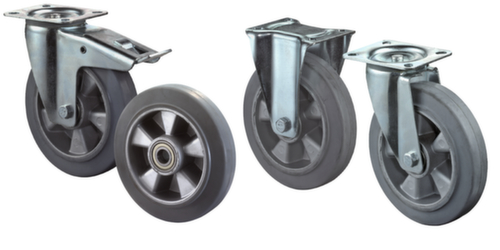 BS-ROLLEN Non-marking elastic solid rubber wheel