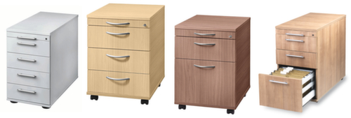 Mobile or free-standing pedestals Solid