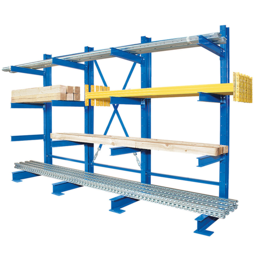 Cantilever rack, one-sided, height 2000 mm, 4 levels
