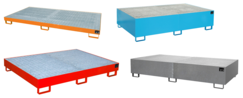 Shelf tray with grating