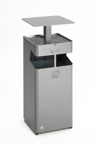 Combination ashtray with roof