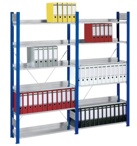 hofe Uprights in blue for shelving
