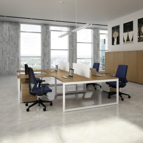 Quadrifoglio Height-adjustable add-on table Practika for desk with 4-legged frame