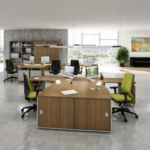 Quadrifoglio Height-adjustable add-on table Practika for desk with 4-legged frame