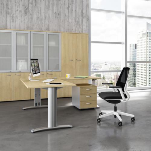 Quadrifoglio Height-adjustable add-on table Practika for desk with 4-legged frame