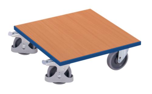 VARIOfit Transport trolley with wooden loading surface, load capacity 400 kg, TPE tires