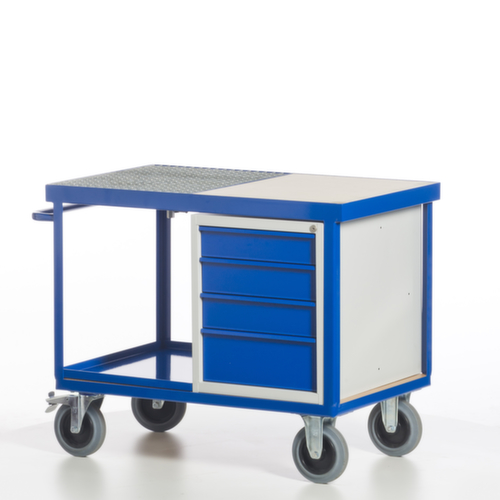 Rollcart Environmental workshop trolley with oil-tight tray and grating, load capacity 600 kg, loading area 1150 x 700 mm