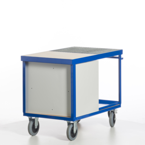 Rollcart Environmental workshop trolley with oil-tight tray and grating, load capacity 600 kg, loading area 1150 x 700 mm