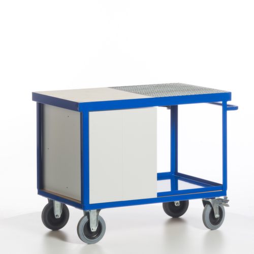 Rollcart Environmental workshop trolley with oil-tight tray and grating, load capacity 600 kg, loading area 1150 x 700 mm