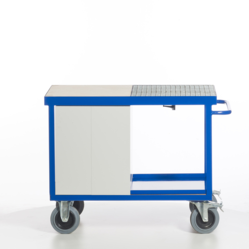 Rollcart Environmental workshop trolley with oil-tight tray and grating, load capacity 600 kg, loading area 1150 x 700 mm