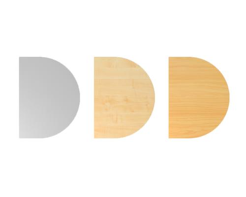 Semicircular add-on table