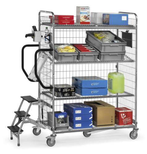 fetra Order picking trolley with mesh walls