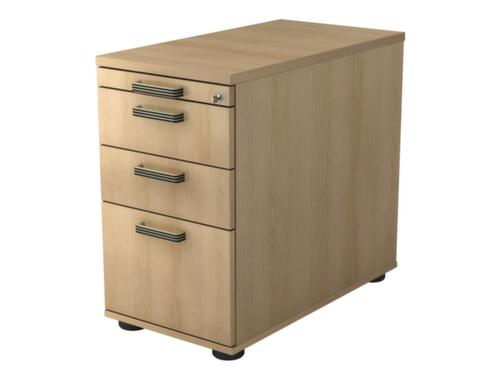 Pedestal Up and Down, 2 Drawer(s), Oak/Oak