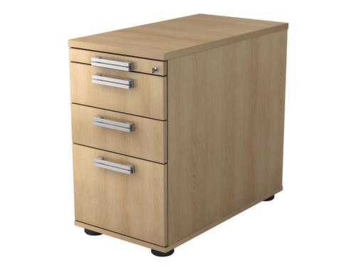 Pedestal Up and Down, 2 Drawer(s), Oak/Oak