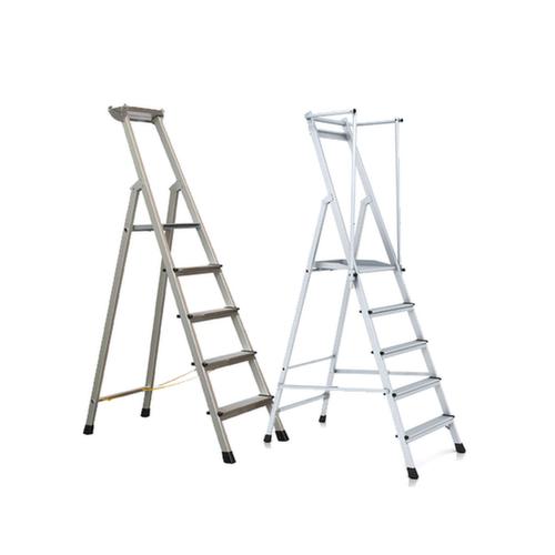 ZARGES Platform ladder ZAP NEO S with folding handrail