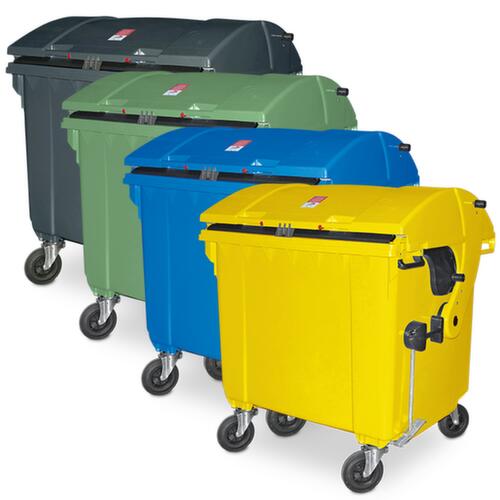 Waste container with sliding lid